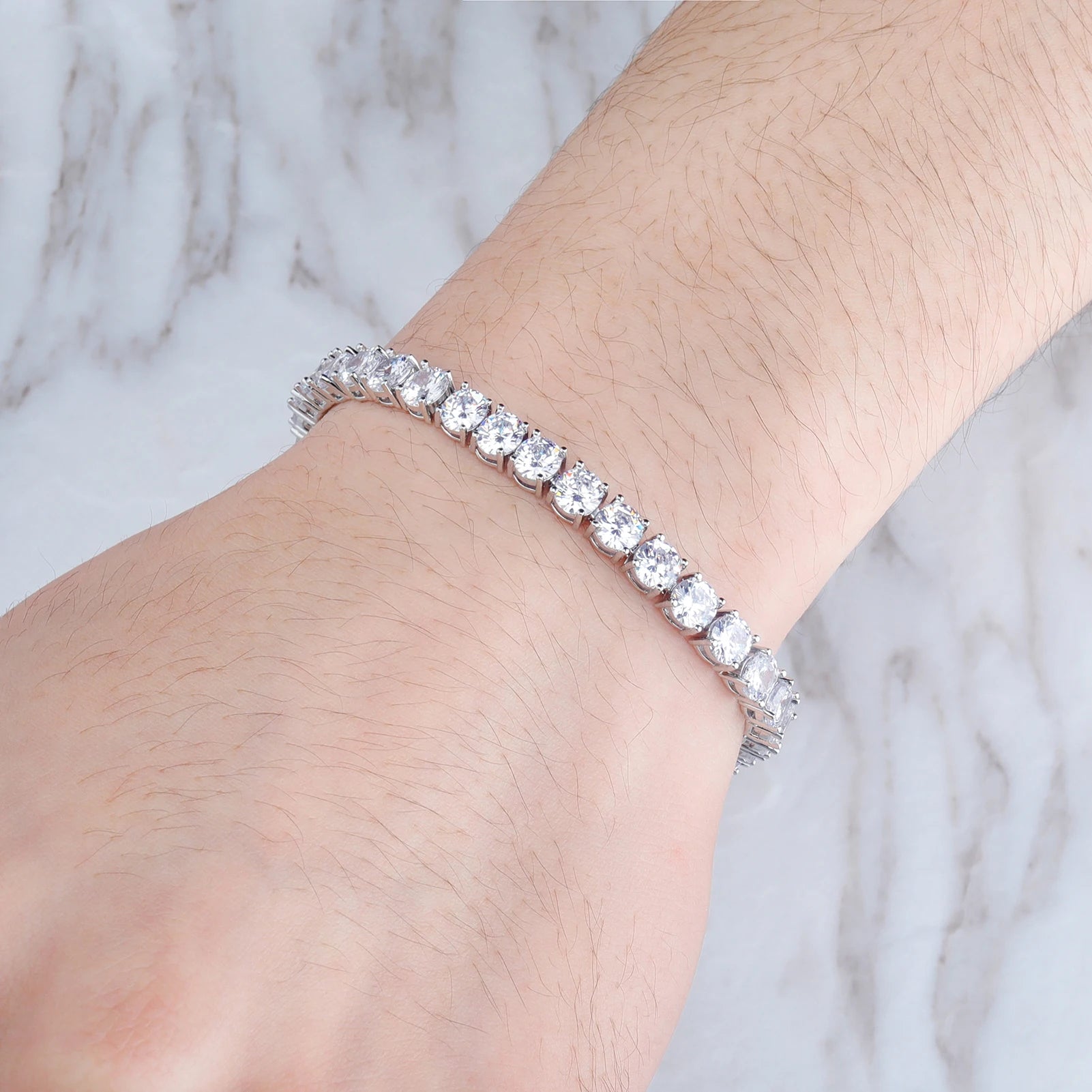 3MM-5MM Bracelets Women 925 Sterling Silver Jewelry Moissanite Diamond Wedding Party Bracelet Drop Shipping