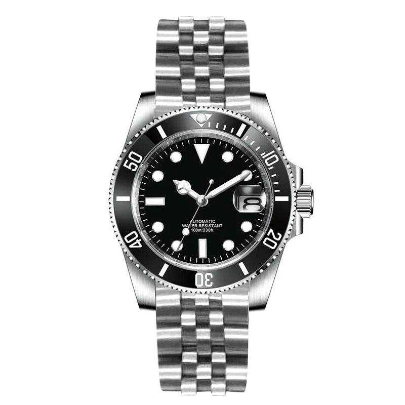 Custom Logo SUB Design Diving Watch Men Luxury Automatic Mechanical Watches Waterproof Sapphire Crystal Ceramic Bezel Luminous