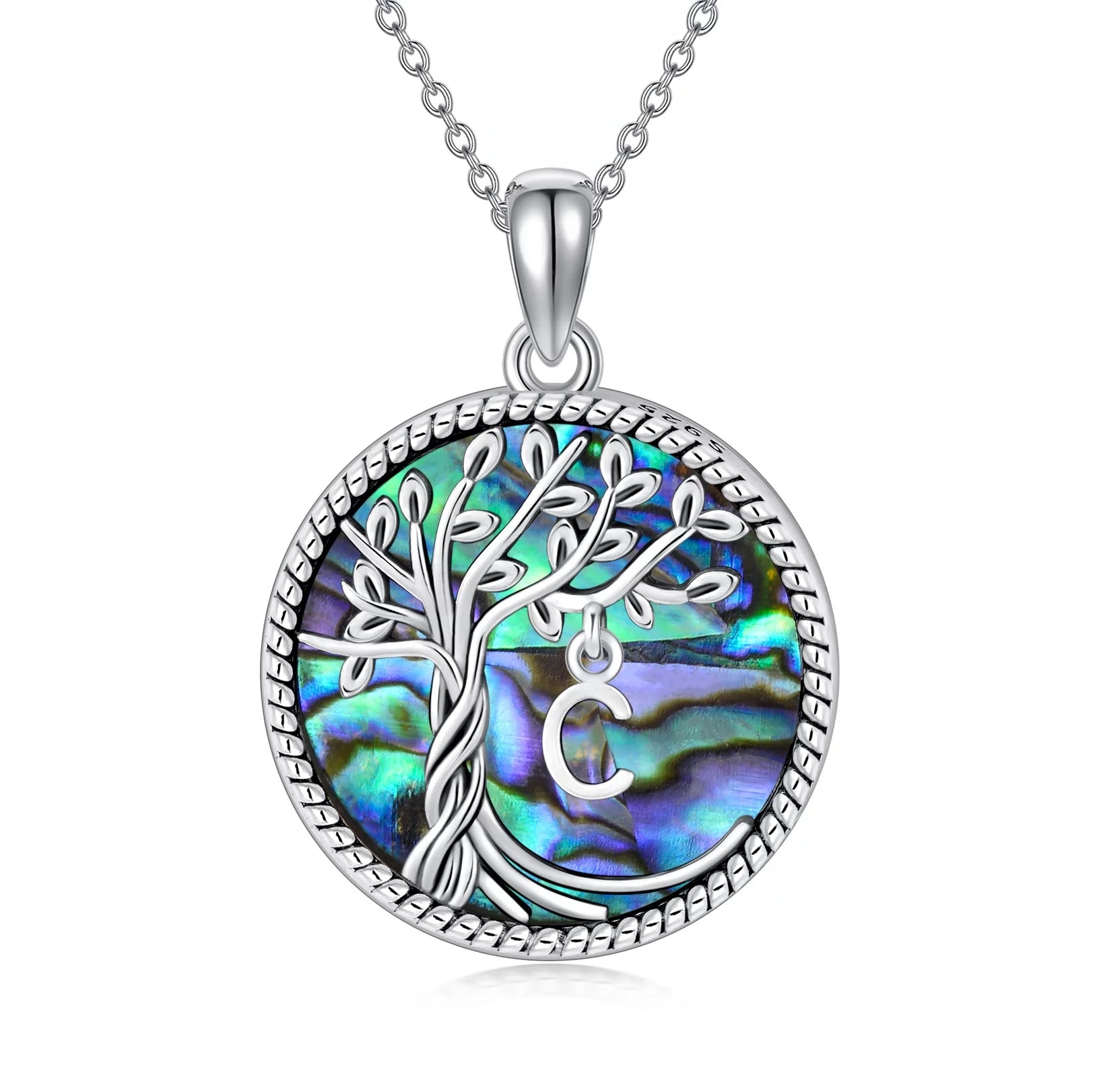 Graduation Gifts for Her Tree of Life Necklace S925 Sterling Silver Initial Y Letter Blue Crystal Pendant Necklace Jewelry Gifts for Women Wife Girlfriend Sister Mom Birthday Graduation