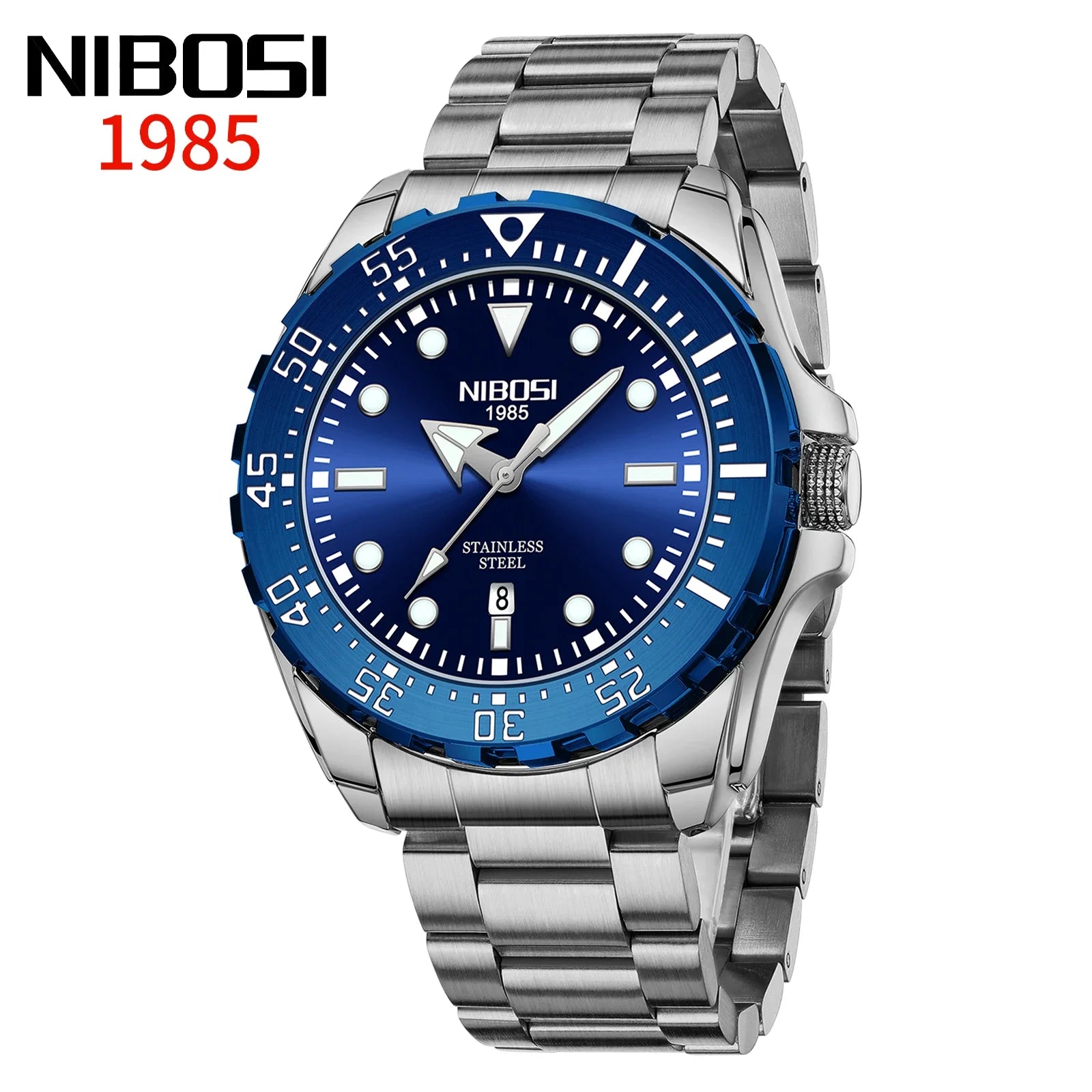 Top Brand NIBOSI Men'S Watches Luxury Sports Watch Waterproof Luminous Chronograph Watches for Men Auto Clock Relogio Masculino