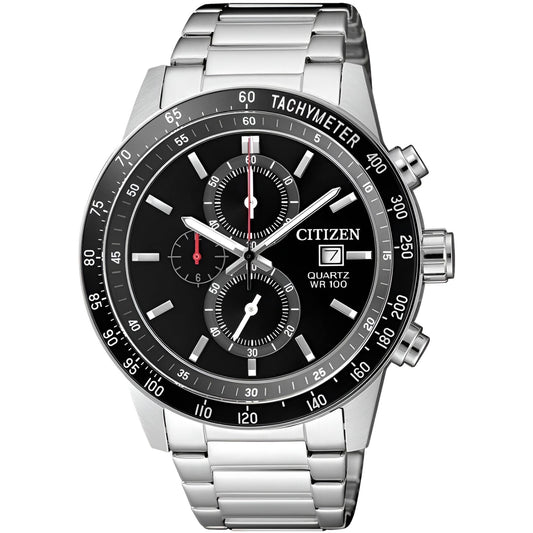 Chronograph Quartz Black Dial Men'S Watch AN3600-59E